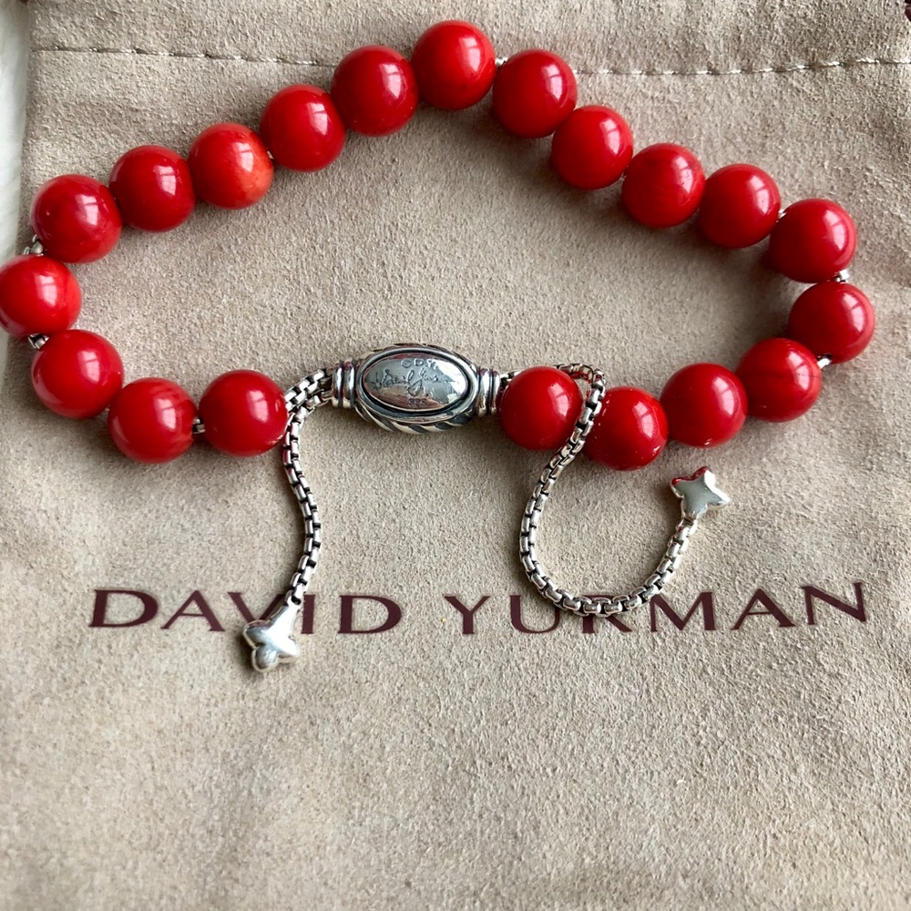 David Yurman Carnelian Spiritual Bead Bracelet